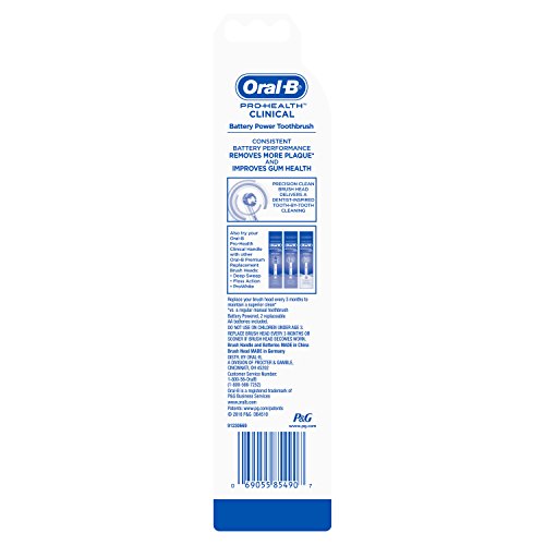 Braun Oral-B Pro - Cepillo de dientes eléctrico de rotación, color azul y blanco