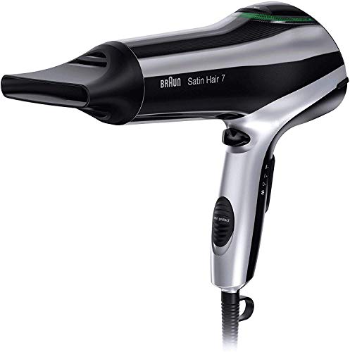 Braun Satin Hair 7 - Secador de pelo profesional con tecnología iónica, 2200 W, color negro