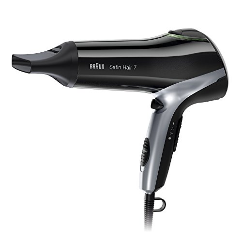 Braun Satin Hair 7 - Secador de pelo profesional con tecnología iónica, 2200 W, color negro