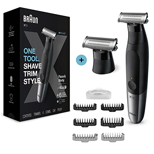 Braun Series Afeitadora Barba Hombre y Depiladora Corporal Hombre + Afeitadora Eléctrica Cabezal de Recambio