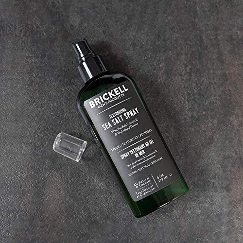 Brickell Spray de sal Marina Texturizante para Hombres, Natural y Orgánico, Sin Alcohol, Levanta y Texturiza el Cabello para un Estilo de Cabello de Playa o Surfista (59 mL)