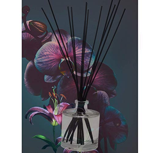 Brissa España. Ambientador Mikado Varillas Luxury. Relajante. Eco. Perfume Unico Exclusivo Black Orchid & Lily. 100 ml. Hecho en España.