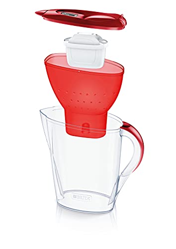 BRITA Marella – Jarra de Filtro, de plástico, plástico, Rojo, Format Normal