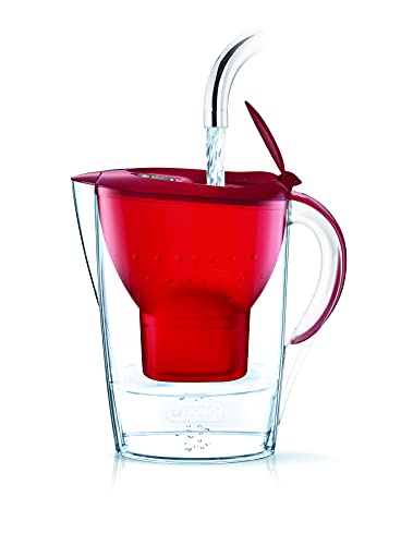 BRITA Marella – Jarra de Filtro, de plástico, plástico, Rojo, Format Normal