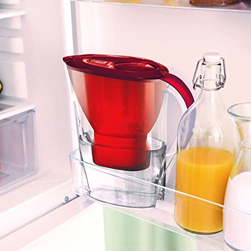 BRITA Marella – Jarra de Filtro, de plástico, plástico, Rojo, Format Normal