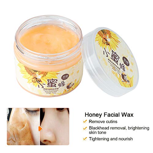 Brrnoo Mascarilla Facial de Miel, máscaras faciales despegables de 140 ml Máscaras de eliminación de espinillas Mascarilla para el Tratamiento Facial Antiarrugas Antiarrugas Minimizador de poros