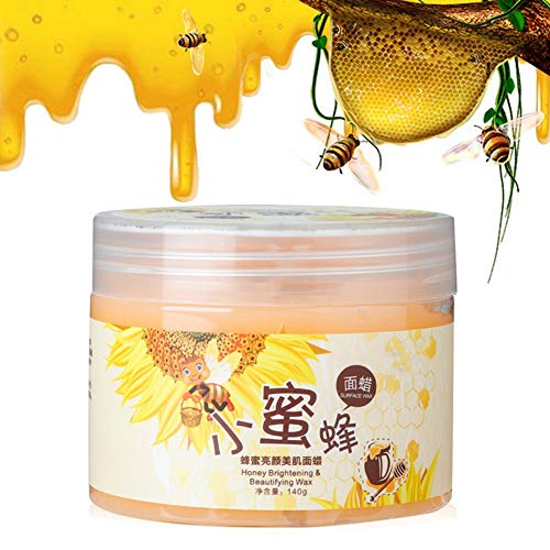 Brrnoo Mascarilla Facial de Miel, máscaras faciales despegables de 140 ml Máscaras de eliminación de espinillas Mascarilla para el Tratamiento Facial Antiarrugas Antiarrugas Minimizador de poros