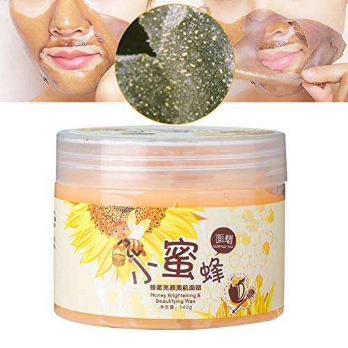 Brrnoo Mascarilla Facial de Miel, máscaras faciales despegables de 140 ml Máscaras de eliminación de espinillas Mascarilla para el Tratamiento Facial Antiarrugas Antiarrugas Minimizador de poros