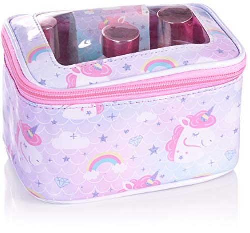 BRUBAKER Cosmetics Set de Baño y Ducha de Unicornio de 7 Piezas - Cherry Blossom - Set de Regalo con Aroma a Flor de Cerezo - Incl. 2 Velas Perfumadas en Caja de Cosméticos