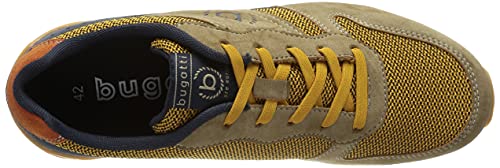 bugatti Soho, Zapatillas Hombre, Gris (Pardo)/Amarillo, 42 EU