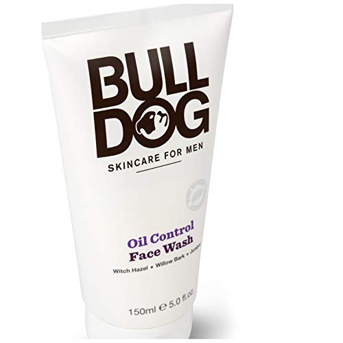 Bulldog Skincare for Men - Limpiador facial 150 ml para hombres con piel grasa, contiene ingredientes naturales Hamamelis, corteza de Sauce y Enebro