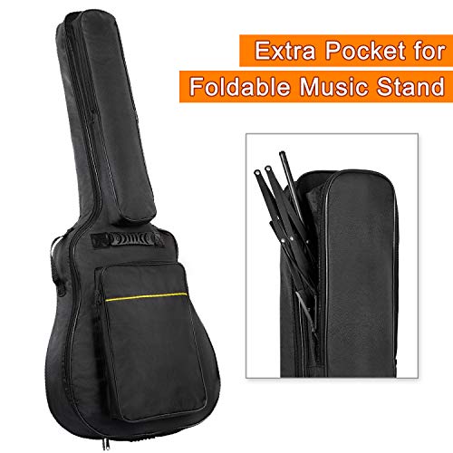 CAHAYA Funda de Guitarra Universal Acolchada con Bolsillo de Atril de Música para Guitarra Acústica y Clásica - Nueva Versión Actualizada Modelo CY0177