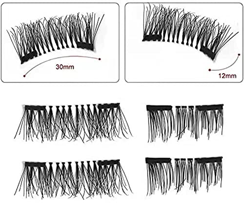 CaiTang 8PCS Pestañas Postizas, Pestañas Postizas Naturales, Pestañas Postizas Naturales 3d, Reutilizable Confortable Fácil Usar Muy Hermoso Para Trabajar Fiesta