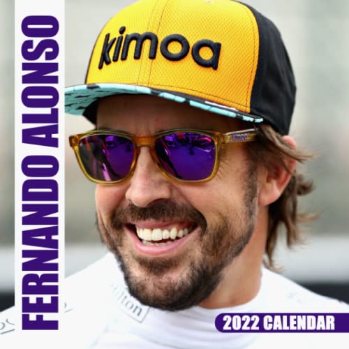 Calendar 2022 Fεrηαndo Alonsσ Racing Drive Lunar: Fεrηαndo Alonsσ , Formula 1, Spain Players Racing Drive | Lunar Moon Phases | Calender Calendario Kalender | BONUS 4 Months 2023