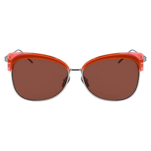 Calvin Klein CK19701S, acetato gafas de sol neón naranja/mahogany unisex adulto, multicolor, estándar