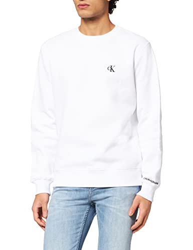 Calvin Klein Jeans CK Essential Reg Cn, Suéter para Hombre, Blanco (Bright White), XL