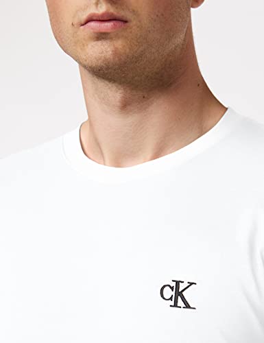 Calvin Klein Jeans CK Essential Slim tee Camiseta, Bright White, M para Hombre