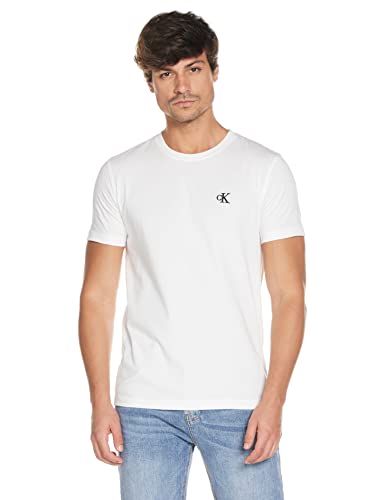 Calvin Klein Jeans CK Essential Slim tee Camiseta, Bright White, M para Hombre