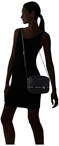 Calvin Klein Jeans Sculpted Pebble Large Camera Bag, Cruces para Mujer, Schwarz, Medium