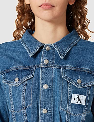 Calvin Klein Jeans Vestido de Mezclilla Acampanado, Denim Light, S para Mujer