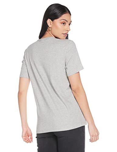 Calvin Klein Pyjama-Top Comfort Cotton Camiseta, Grey Heather_Prepster Blue Logo, XS para Mujer