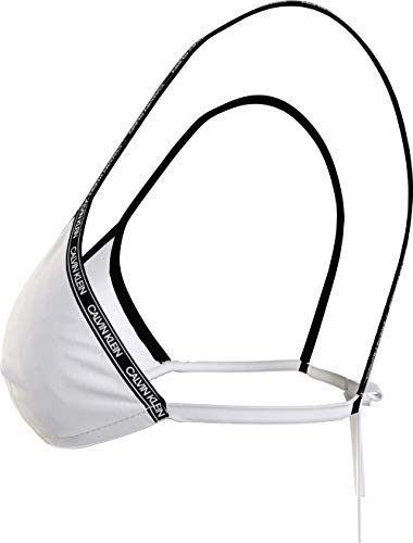 Calvin Klein Triángulo-rp Parte Superior de Bikini, Pvh Classic White, S para Mujer