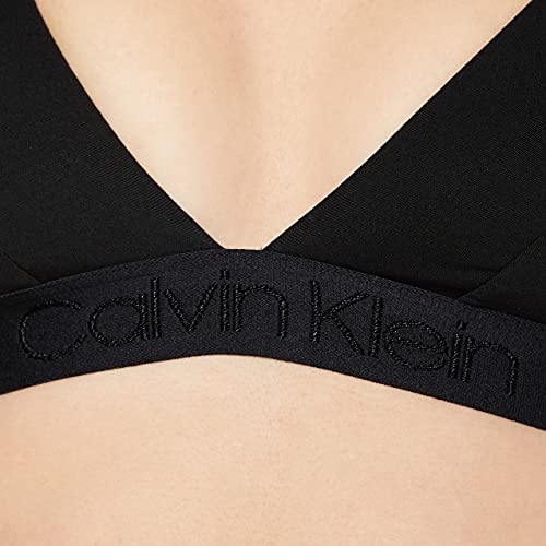 Calvin Klein Unlined Triangle Sujetador de triángulo, Negro (BLACK 001), 90 (Talla del fabricante: Medium) para Mujer