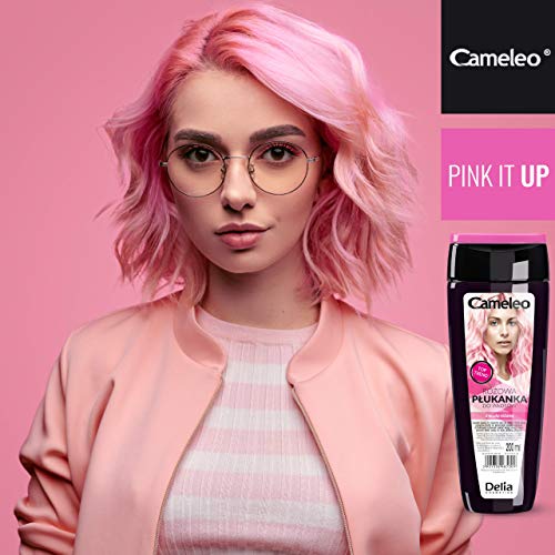 Cameleo - Tónico para el cabello rosa con agua de rosas, sin tonos amarillos, tonos, tinte semi permanente para el cabello rubio y gris - Color y cuidado - Sin parabenos | 200ml