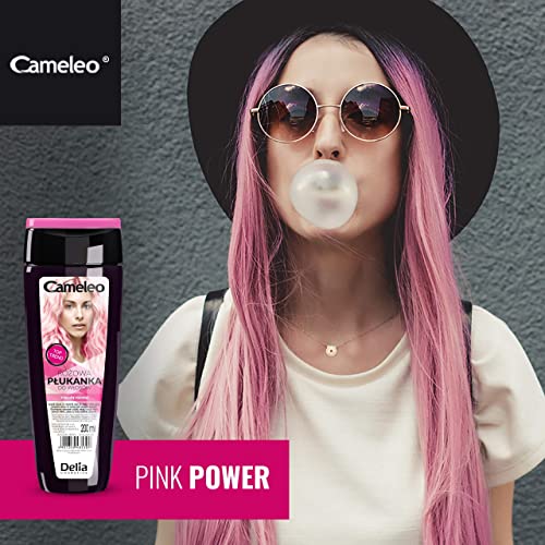 Cameleo - Tónico para el cabello rosa con agua de rosas, sin tonos amarillos, tonos, tinte semi permanente para el cabello rubio y gris - Color y cuidado - Sin parabenos | 200ml