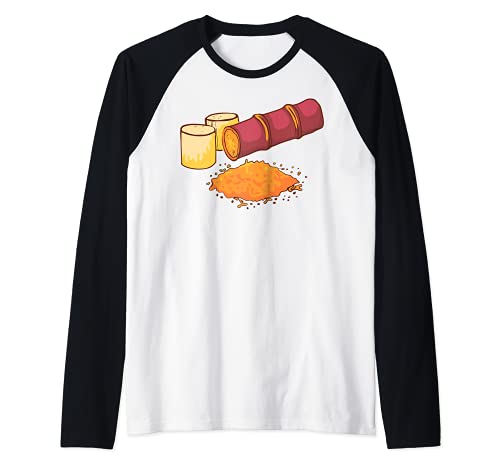 Caña de azúcar Cañaduz Vegano Vegetariano Camiseta Manga Raglan