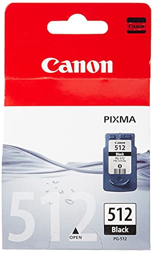 Canon PG-512XL Cartucho de tinta original Negro XL para Impresora de Inyeccion de tinta Pixma MX320,330,340,350,360,410,420-MP230,240,250,252,260,270,272,280,282,480,490,492,495,499-IP2700,2702