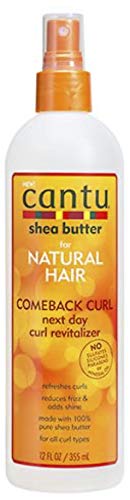 Cantu Shea Butter Comeback Curl Next Day Curl Revitalizer, Crema activadora de rizos y crema de rizos de coco (juego de 3)