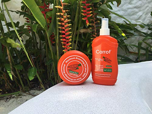 Carrot Sun - Crema de zanahoria aceleradora del bronceado, aceite de zanahoria, L-tirosina y henna, ideal para un bronceado dorado y rápido, 350 ml