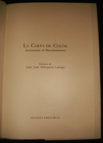 Carta de Colón anunciando el descubrimiento : (estudio,facsimil y...)