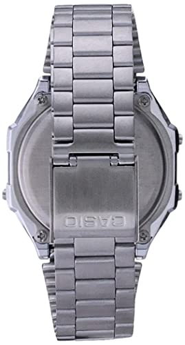 Casio Collection A168WA-1YES, Reloj Rectangular, Unisex, Plateado