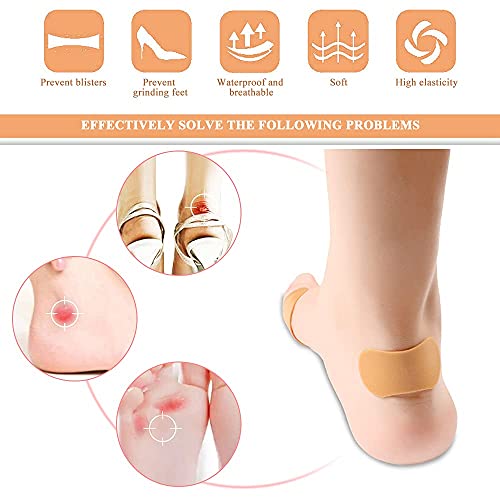 Cdemiy Apósitos Ampollas, 20 Pcs Ampollas Tacones Altos, Apositos Adhesivos Impermeables, Para Prevención De Ampollas En Pies, Dedos y Protector de Talones