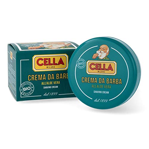 Cella Milano Jabón de Afeitar Orgánico BIO Alloe Vera Cella Milano 150ml 200 g