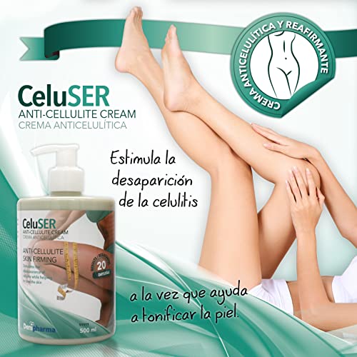 CELUSER CREMA ANTICELULÍTICA - Revolucionaria crema anticelulítica 500 ml - Reduce y previene la acumulación de grasa en caderas y muslos - *Mejor crema anticelulítica 2022* - Resultados en 20 dias