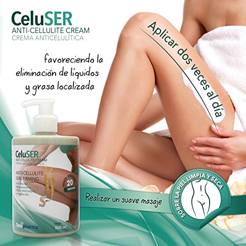 CELUSER CREMA ANTICELULÍTICA - Revolucionaria crema anticelulítica 500 ml - Reduce y previene la acumulación de grasa en caderas y muslos - *Mejor crema anticelulítica 2022* - Resultados en 20 dias