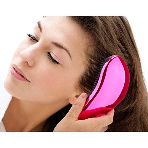 Cepillo desenredante 2pcs, Segbeauty masaje cepillo de pelo enredado peine aplicar para mojado seco cabello rizado para mujeres hombres adultos niños (rojo y dorado)