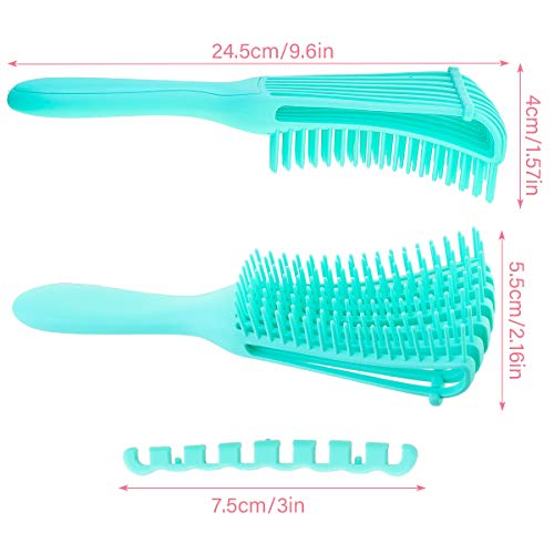 Cepillo Desenredante,Cepillo Desenredante para Cabello,Cepillo Antiestático Masaje,Detangling Brush,Cepillo para Cabello Mojado, Rizado, Grueso, Ondulado (2 piezas (rosa, verde))