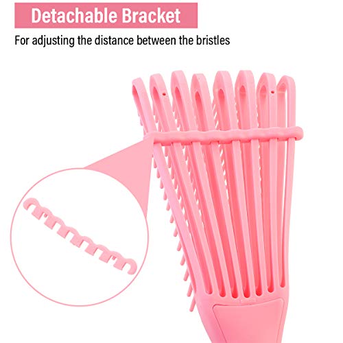 Cepillo Desenredante,Cepillo Desenredante para Cabello,Cepillo Antiestático Masaje,Detangling Brush,Cepillo para Cabello Mojado, Rizado, Grueso, Ondulado (2 piezas (rosa, verde))