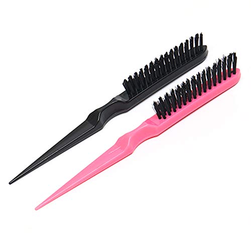 Cepillos para el Pelo de Cerdas de Jabali Peine Cepillo de 3 Filas Cepillo Antiestático Profesional del Pelo para Mujeres, Hombres y Niños, No Más nudos, Adecuado para Cabello Largo y Corto (12 cm)