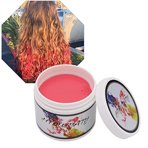 Cera Cabello Para Pelo Unisexo Cera para el cabello Lavable Tinte Temporal Capilares Apta para fiesta Halloween Navidad-Rojo