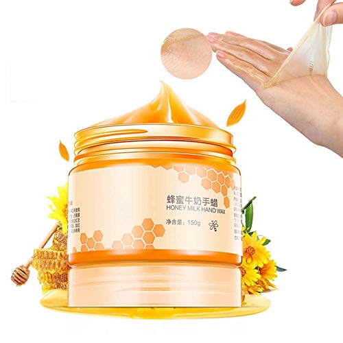 Cera para manos, mascarilla exfoliante de miel para manos, mascarilla para remover piel muerta, peeling hidratante Nutre, blanquea Peeling hidratante para el cuidado de manos y pies (#1)