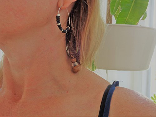 ✿ CERAMIC BOHO TRIBAL CREOLS ✿ ✿ Pendientes estilo Bali