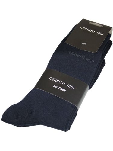 Cerruti 1881 Calcetines para hombre (3 unidades, talla 39/42), color azul marino