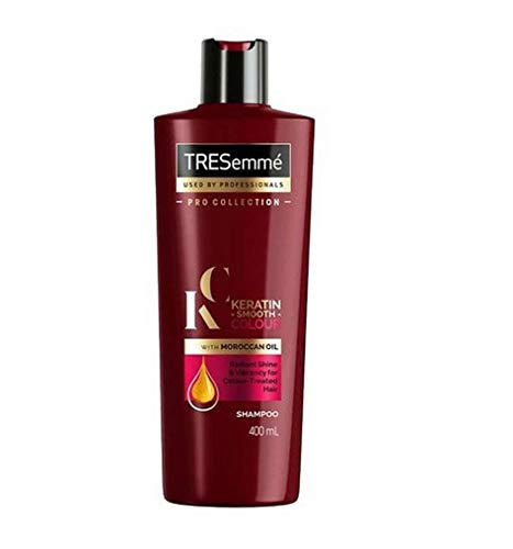 Champú y acondicionador de queratina para cabello con color, suave, de 400 ml cada uno, de Tresemmé.