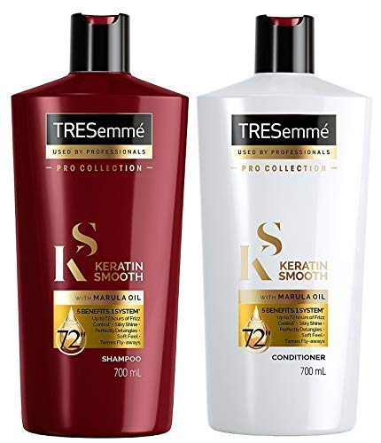 Champú y acondicionador Tresemme Queratina suave XL – 700 ml cada uno.