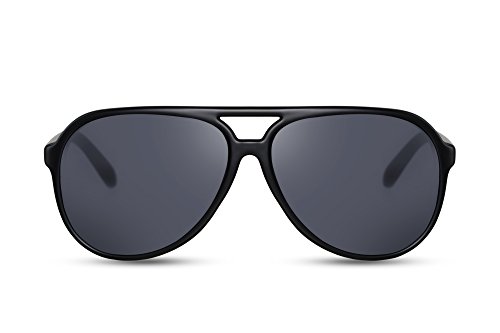 Cheapass Gafas de Sol Grandes Modernas Cristales Mate Ahumados Montura Negra Para Chicos y Hombres. Protección UV400